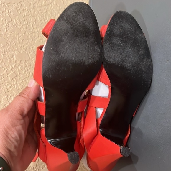 Vintage Hipoppotamus Red Leather Strappy Heels | Size 8.5M | Made in Brazil - Picture 4 of 10